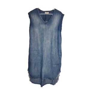 Bella Dahl Chambray Tencel Lyocell Denim Sleeveless Dress Size Medium